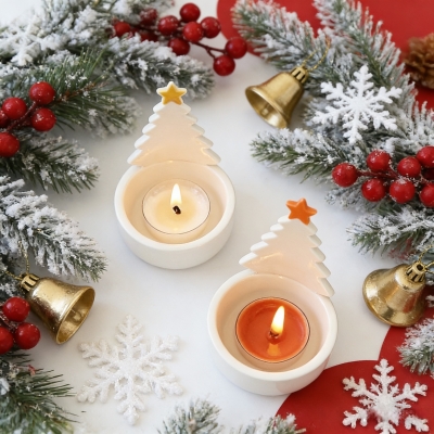 Bougeoir De Noël En Forme De Sapin – Neuf, Fabriqué En France