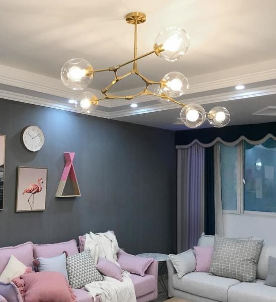 Branching bubble chandelier